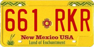 NM license plate 661RKR