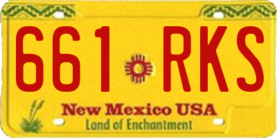 NM license plate 661RKS