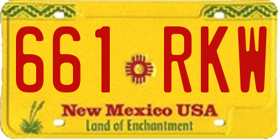 NM license plate 661RKW