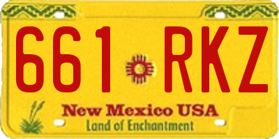 NM license plate 661RKZ