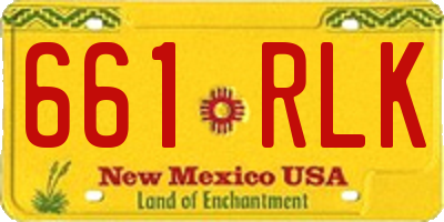 NM license plate 661RLK