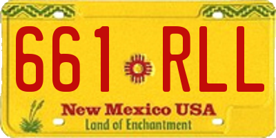 NM license plate 661RLL