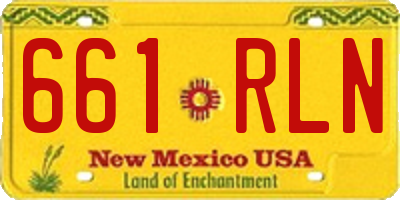 NM license plate 661RLN
