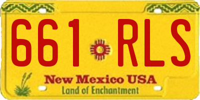 NM license plate 661RLS