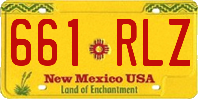 NM license plate 661RLZ