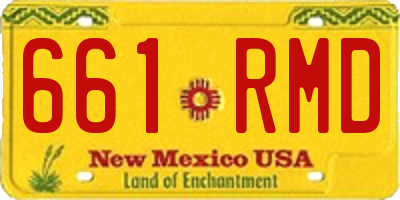 NM license plate 661RMD