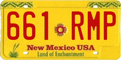 NM license plate 661RMP