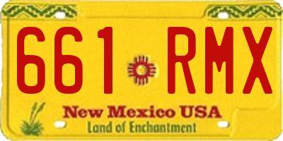 NM license plate 661RMX