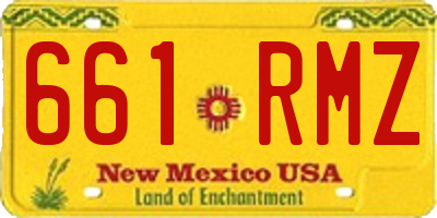 NM license plate 661RMZ