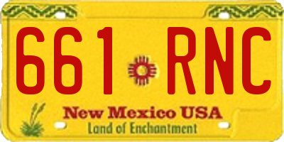NM license plate 661RNC