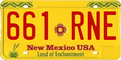 NM license plate 661RNE