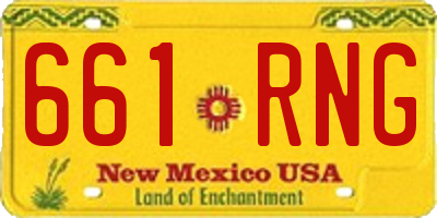 NM license plate 661RNG