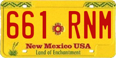 NM license plate 661RNM
