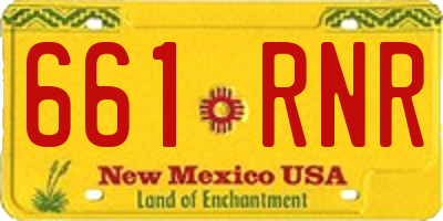 NM license plate 661RNR