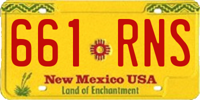 NM license plate 661RNS