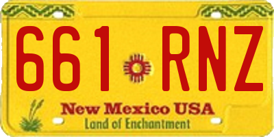 NM license plate 661RNZ