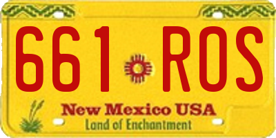 NM license plate 661ROS
