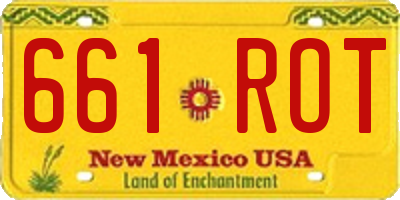 NM license plate 661ROT