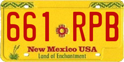NM license plate 661RPB