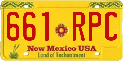 NM license plate 661RPC