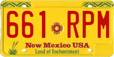 NM license plate 661RPM