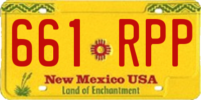 NM license plate 661RPP