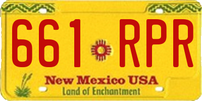 NM license plate 661RPR