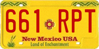 NM license plate 661RPT