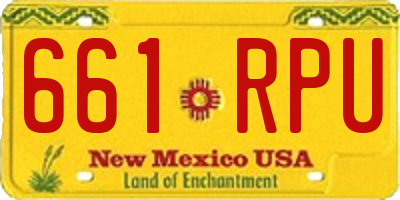 NM license plate 661RPU
