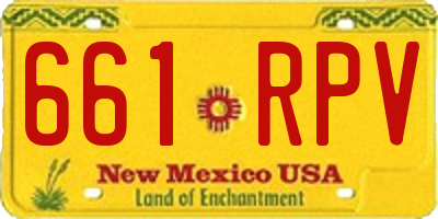 NM license plate 661RPV