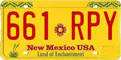 NM license plate 661RPY