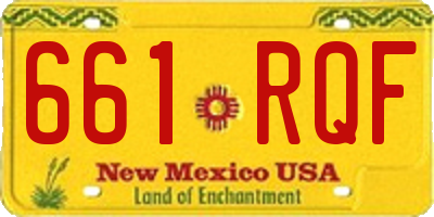 NM license plate 661RQF