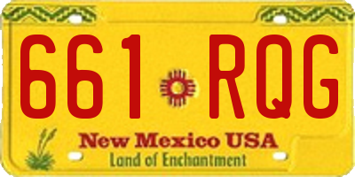NM license plate 661RQG
