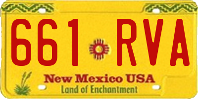 NM license plate 661RVA