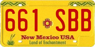 NM license plate 661SBB