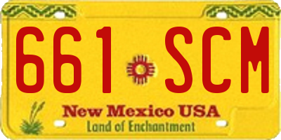 NM license plate 661SCM