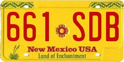 NM license plate 661SDB
