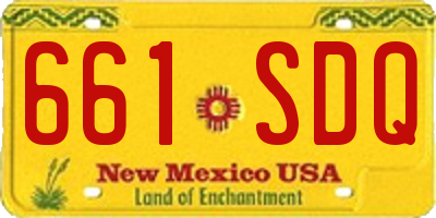 NM license plate 661SDQ