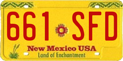 NM license plate 661SFD