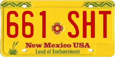 NM license plate 661SHT