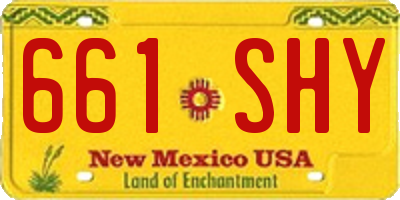 NM license plate 661SHY