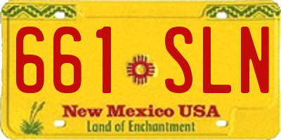 NM license plate 661SLN