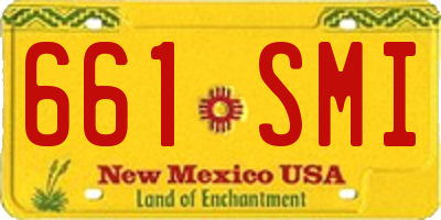 NM license plate 661SMI