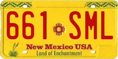 NM license plate 661SML