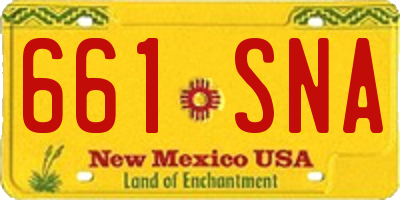 NM license plate 661SNA