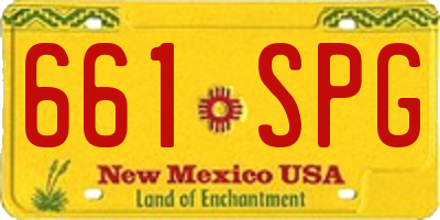 NM license plate 661SPG