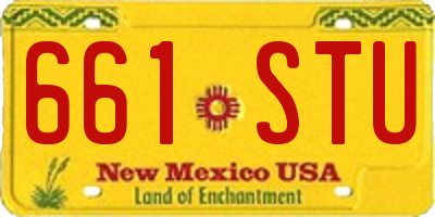 NM license plate 661STU
