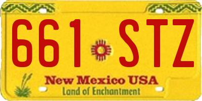 NM license plate 661STZ