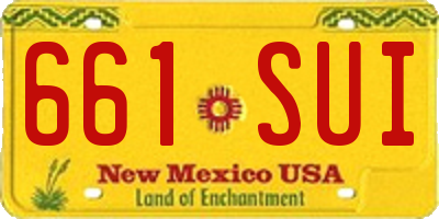 NM license plate 661SUI