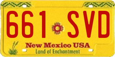NM license plate 661SVD
